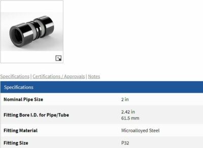 LokRing CS-CPL-P32 / MAS-3000- CPL-P32   2'' Coupling