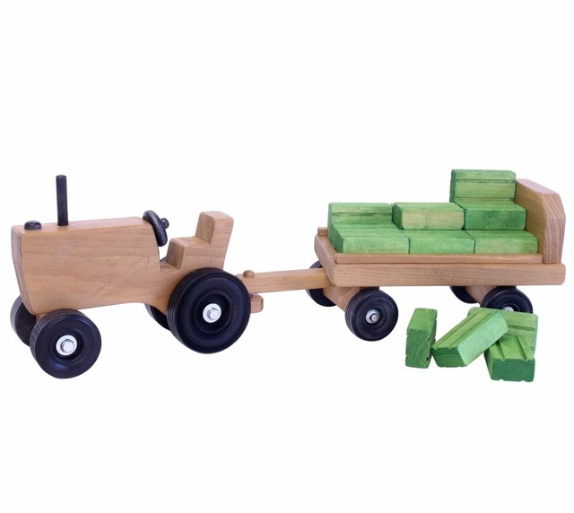 wooden toy tractor