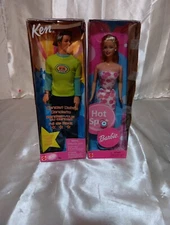 2001 Mattel Ken Concert Date & Barbie Hot Spot Doll Pink Lots Of ( 2 )