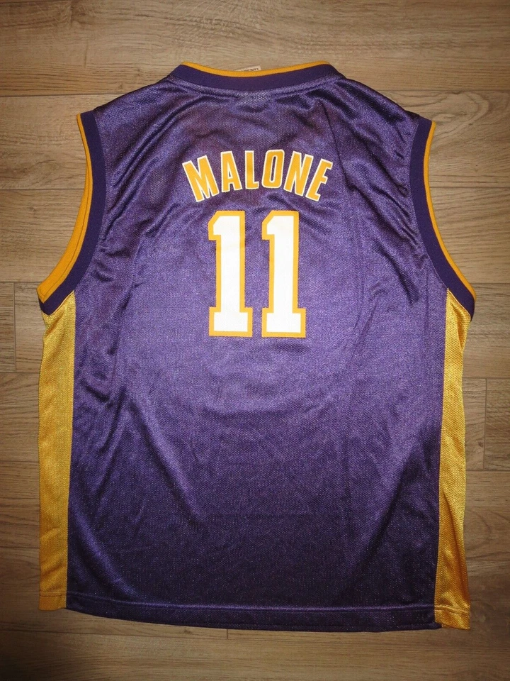 Camiseta Karl Malone LA Los Angeles Lakers NBA Reebok Juvenil XL 18-20 Foto 3 de 3