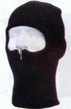 NEW EASY ZIP DOWN KNIT BLACK SKI FACE MASK zipper up balaclava winter hat cap A1