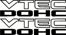 Vtec Dohc 2 Pack 9 Black Emblem Vinyl Sticker Honda Civic Decal Euro Drift