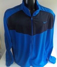 NIKE Full Zipper Track Jacket Royal Blue/Black SZ XXL 100 Poly
