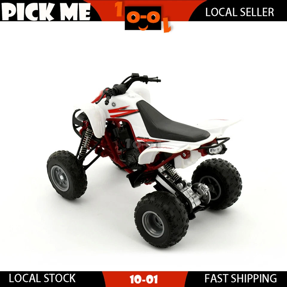 High detailed Diecast Toy Yamaha Raptor 660R White ATV Model 1:12 Scale - Image 3 of 4