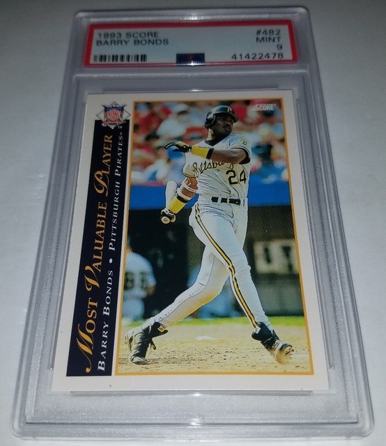 1993 Score 482 Barry Bonds MVP Card PSA 9 Mint Low Pop EBay