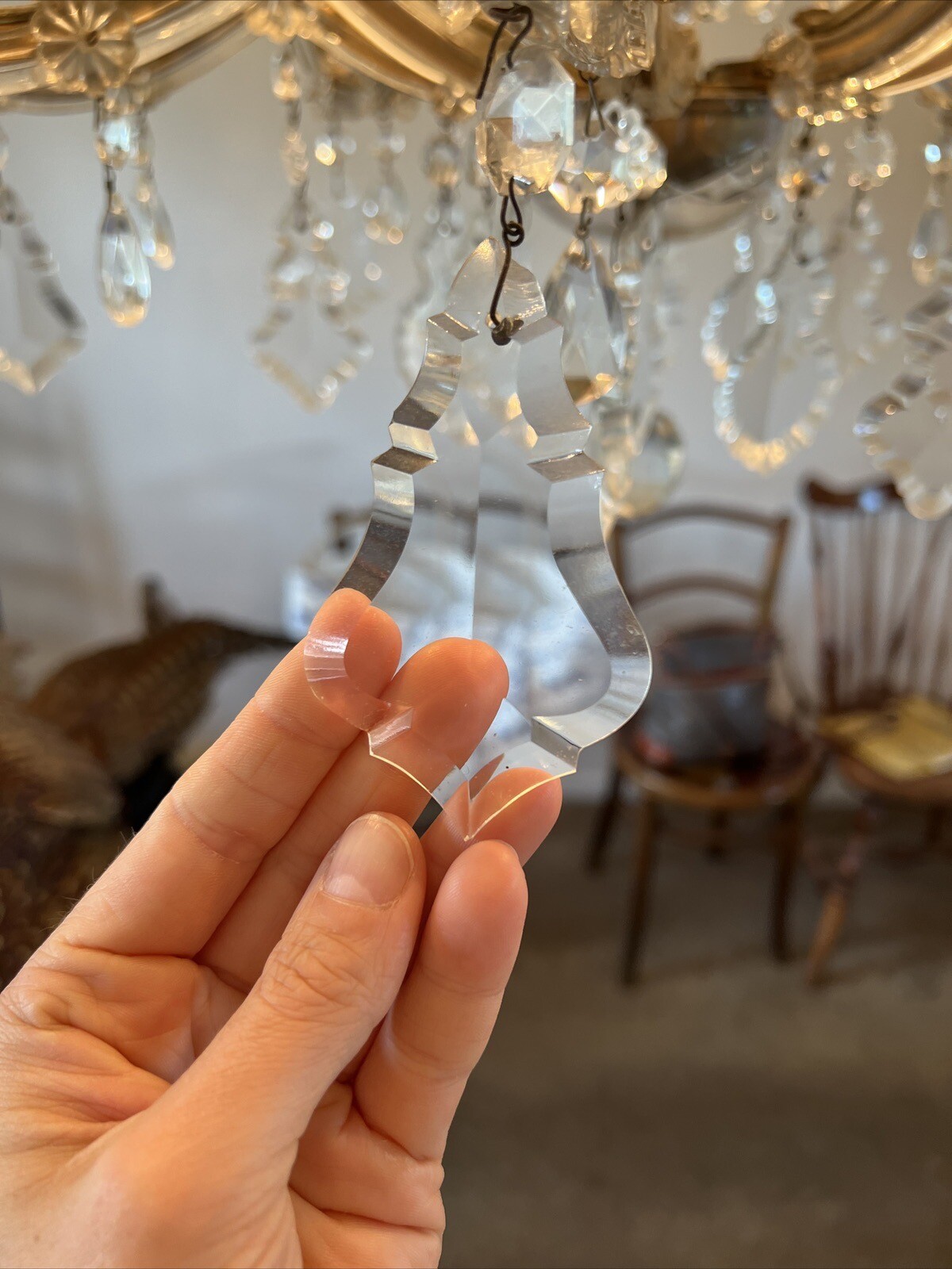 Antique crystal chandelier eBay