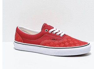 vans era red checkered