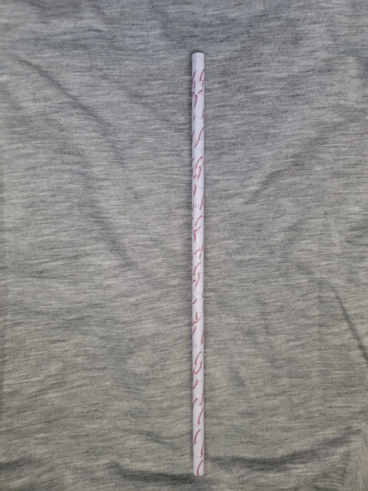 Pajitas de diseño deportivo reutilizables de 2 piezas, baloncesto, béisbol, fútbol, softbol, fútbol Foto 4 de 4