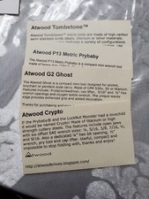 Lot Of Four Atwood Tools Certificates Only