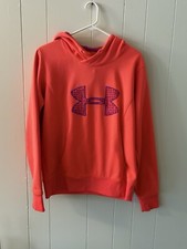 Under Armour Women  s Medium Hooded Sweatshirt Pink Warm Cold Gear Sporty L5