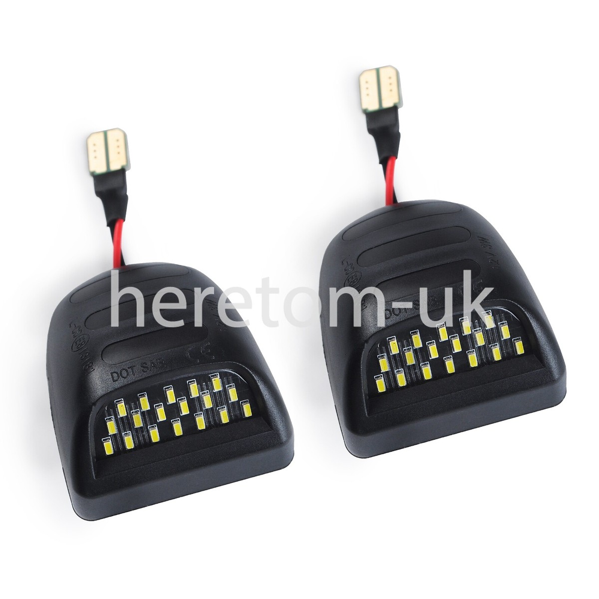 LED License Plate Lights For Chevy Silverado & GMC Sierra 1500-3500 – White + Red