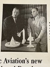 Vintage 1958 Republic Aviation R&D Hiring Ad Spacecraft Lunar Program Missiles