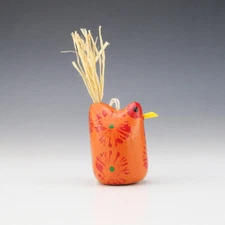 NATIVE AMERICAN NAVAJO FOLK ART CHICKEN ORNAMENT BY EDITH & GUY JOHN