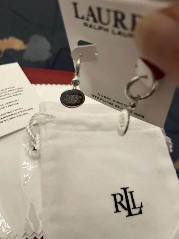 Orecchini in Argento 925 L. Ralph Lauren Originali Nuovi  - Immagine 4 di 4