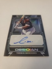 2021 Panini Chronicles - Obsidian Autographs #O-YM Yermin Mercedes (AU, RC)