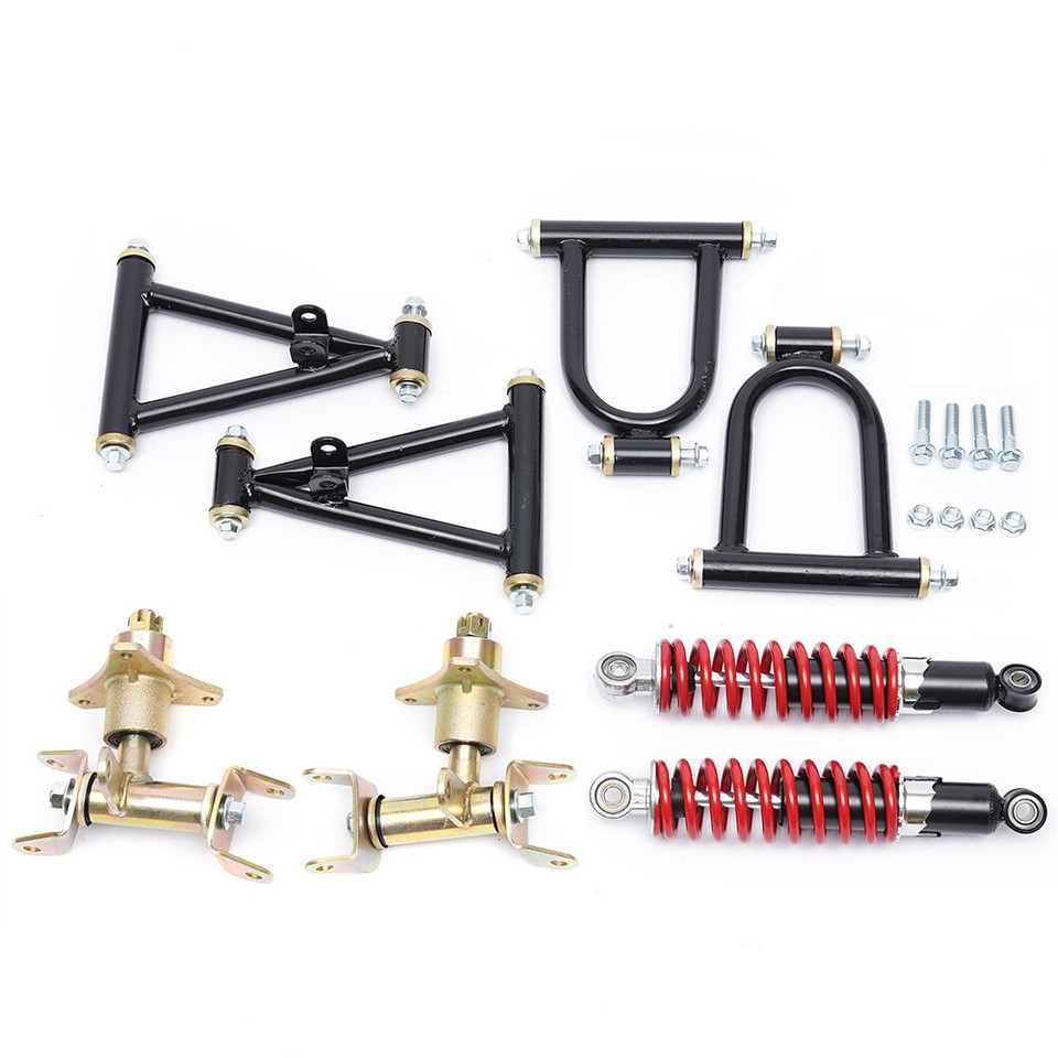 For ATV Go Kart Quad Bike Buggy Front Suspension Shock Kit Upper/Lower
