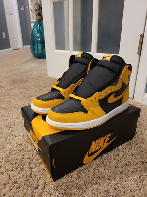 Pollen OG Retro 1 Size 9 Deadstock authentic Nike Air Jordan 1 High Retro OG Pollen Yellow Black Men main image 4