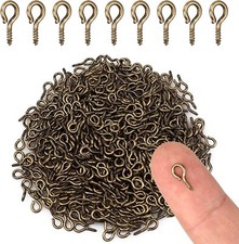 500PCS Small Screw Eye Pins, 4 x 8mm Small Eye Hooks for Jewelry Making