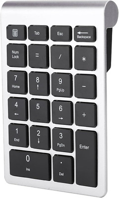 Wireless Number Pads, 22 Keys Portable Ergonomic Numeric Keypad Numpad Financial