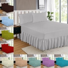 Extra Deep Fitted Valance Sheet Bed Sheets Single Double King Size & Pillowcases