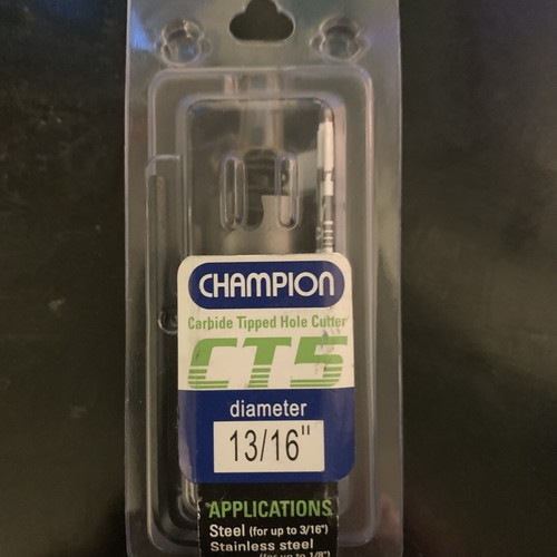 Champion CT5 13/16in. Carbide Tipped Hole Saw 3/16in Depth for Drilling Metal - 第 1/1 張圖片