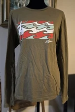 Size L Large Green Long Sleeve T-shirt By Local Motion