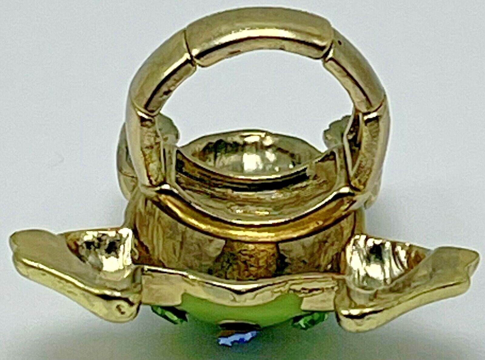 Ladies Frog Cocktail Ring Statement Rhinestones S… - image 6