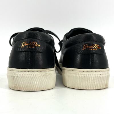 Good Man Brand Black Leather Legend London Edge‎ Low Top leather shoes (9) Pebbled Leather Sneakers - Lightweight & Durable Footwear main image 4