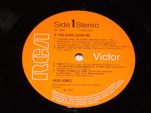 JACK JONES - If You Ever Leave Me - 1970s UK 11-Track Vinyl LP - Picture 5 of 7