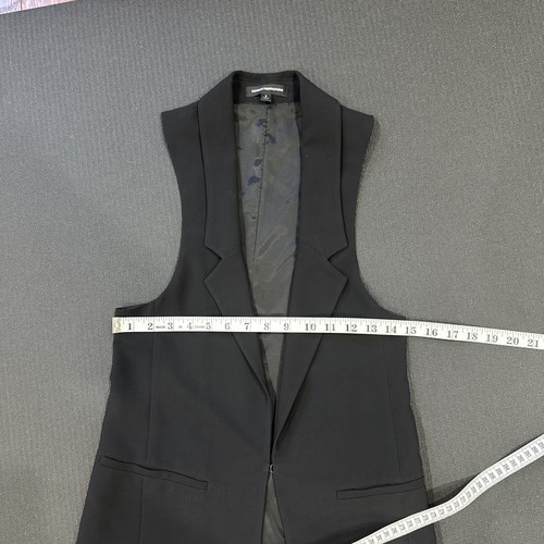 Express Design Studio Vest Women's Black Sleeveless Hook Loop Closure Size 0 - Picture 4 of 12