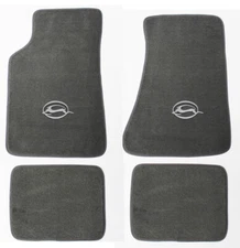 New! 1994 - 1996 Chevy Impala Carpet Floor Mats Gray w/ Embroidered Logo Silver