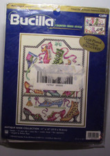 Bucilla Counted Cross Stitch 42640 Antique Shoe Collection NIP 11"x14"