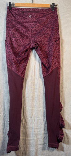 Leggings Lululemon Para Mujer Talla 6 Acanalados Largo Completo Paquetes Laterales Granate Largos - Imagen 8 de 16