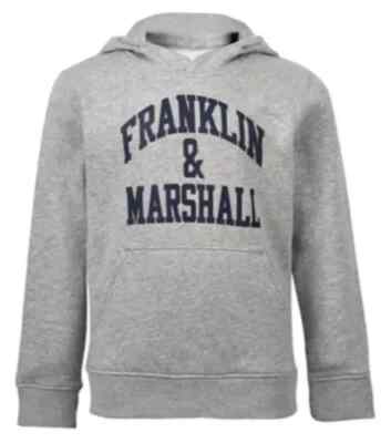 Franklin & Marshall Jungen grau Kern Kapuzenpullover Hoodie Oberteil 14-15 Jahre neu mit Etikett