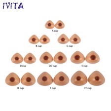 A-FF Cup 1 pair Triangle Silicone Breast Forms Transgender Fake Boobs Drag-Queen