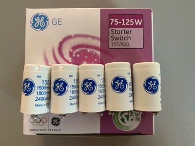 5 X GE 6ft 8ft Leuchtstoffröhre Starter Schalter 75-125W 155800 155/800 FS8 FS125