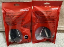 2 x 6' Legrand 3.5mm AUX Stereo Audio Plug to 2 RCA L R Jacks Y Splitter Cable