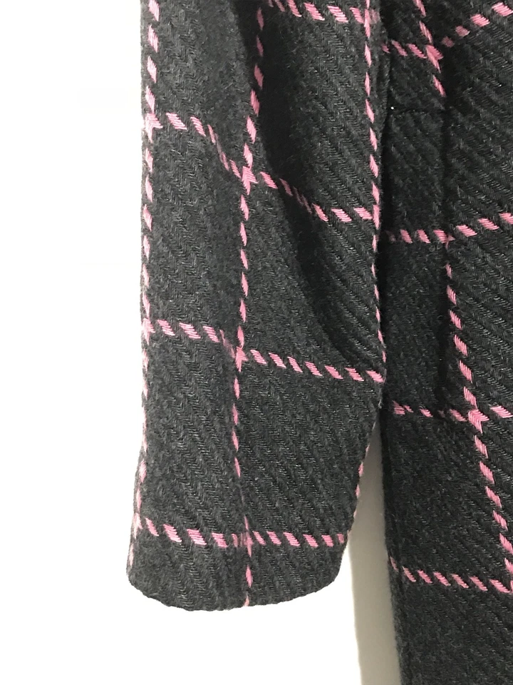 Florence Eiseman Girl’s Pea Coat Size 10 Gray And Pink Button Down 25% Wool - Image 4 of 4