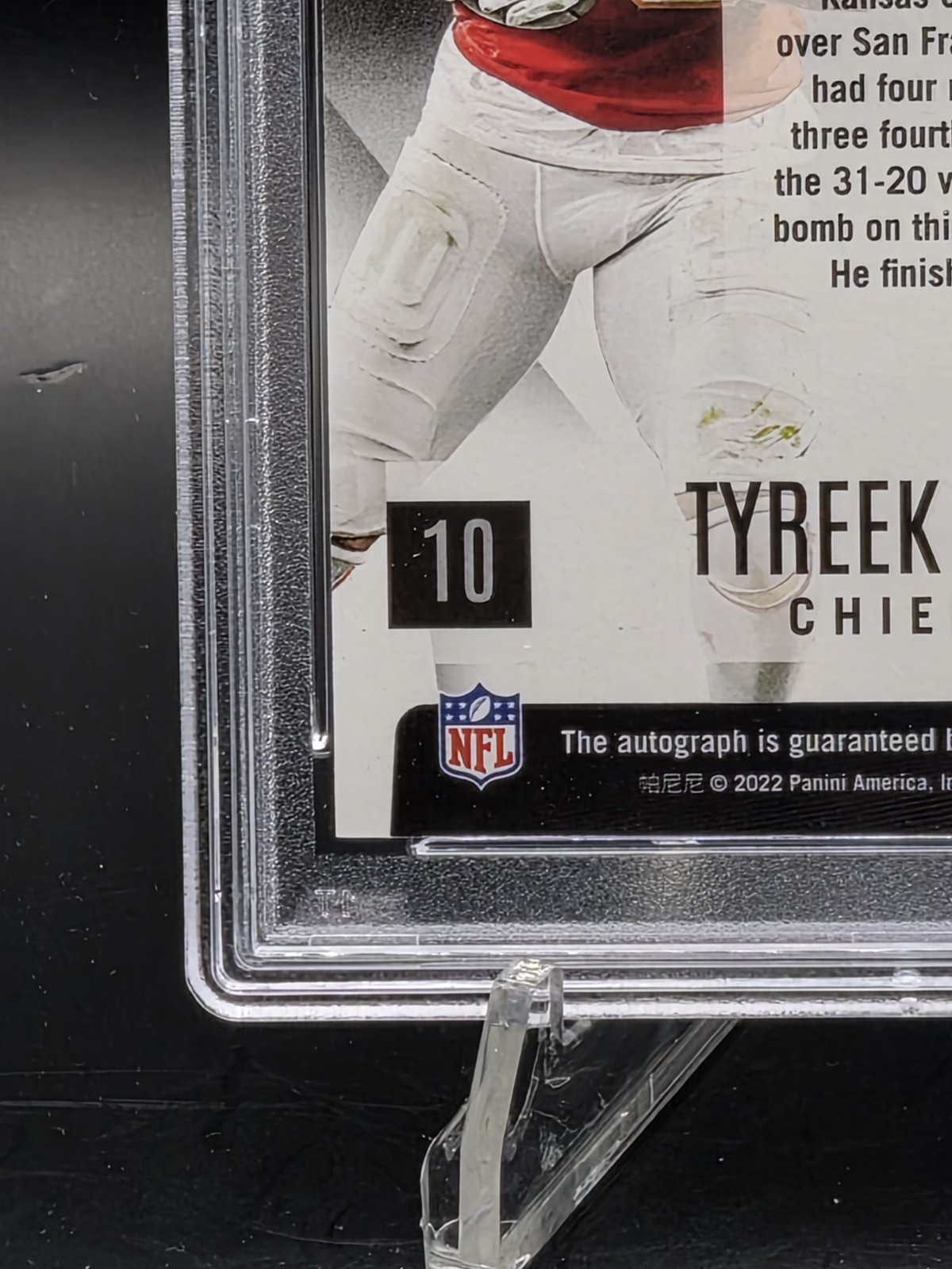 2022 Panini Certified Super Bowl LIV 54 Tyreek Hill Auto Chiefs #SBLIV-TH PSA 10 view 15