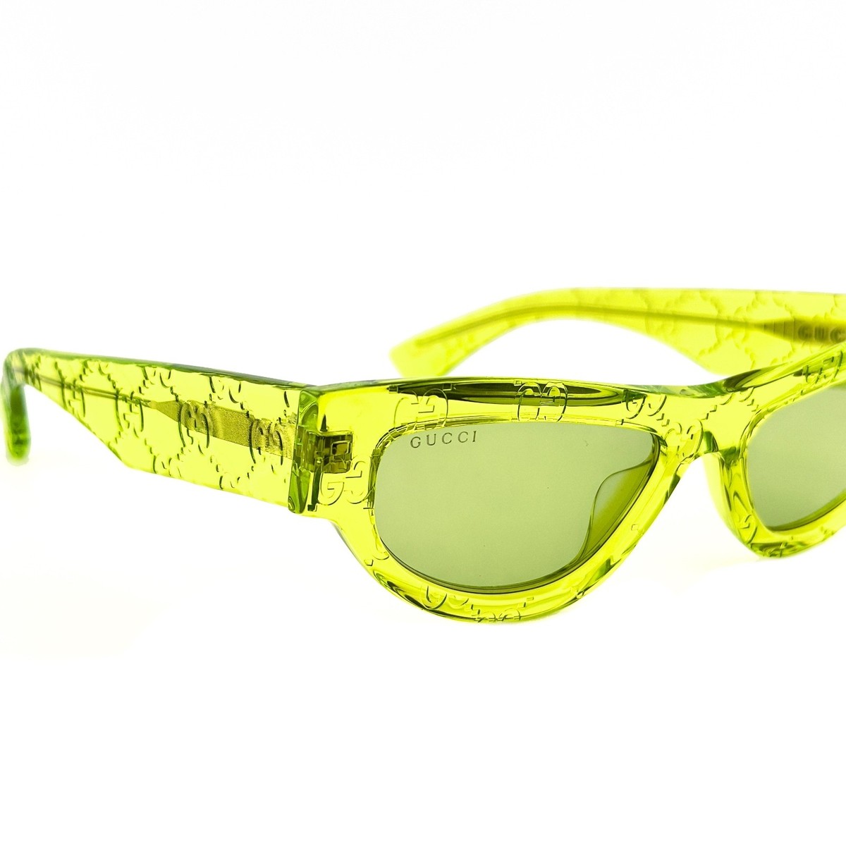 GUCCI GG1834S Crystal Green Guccissima 1834 GG Motif Sunglasses