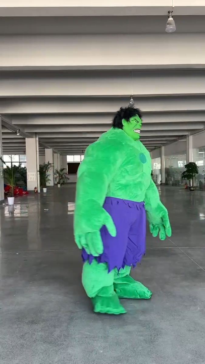 コスプレ Giant Green Hulk Inflatable Costume Plush Mascot Christmas Cosplay