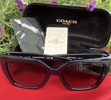 COACH HC8408U 5002T3 Cw195 Black Grey Gradient Polarized 55mm UNISEX Sunglasses