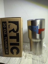 Rtic 30 Oz. Etched Texas Flag Eagle Double Wall Insulated Tumbler - Stainless