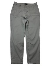 Banana Republic Stretch Twill Ankle Pants Size 12 Gray Pockets