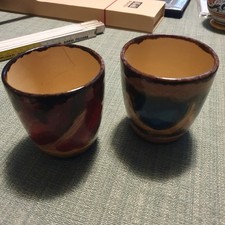 Coppia Bicchieri In Ceramica Minghetti Bologna