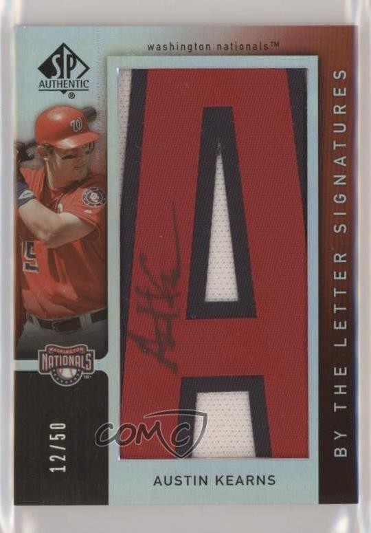 2007 SP Authentic By the Letter Signatures 12/50 Austin Kearns #BL-11 Auto s7f