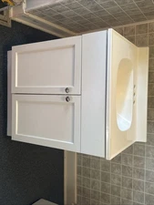 Project Source Vanity with Top In White With Storage Space (pickup Only)