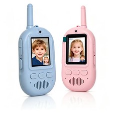 2Pack Rechargeable Long Range Video Kids Walkies Talkies Toys for Ages 3-12Years