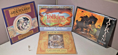 Vtg J.R.R. Tolkien 1994, 1997, 1998 (sealed), & 1999 (sealed) LOR Calendar Lot