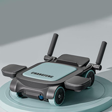 4-Wheel Ab Roller with Elbow Support   Auto-Rebound Core Trainer for Home Gym Wo